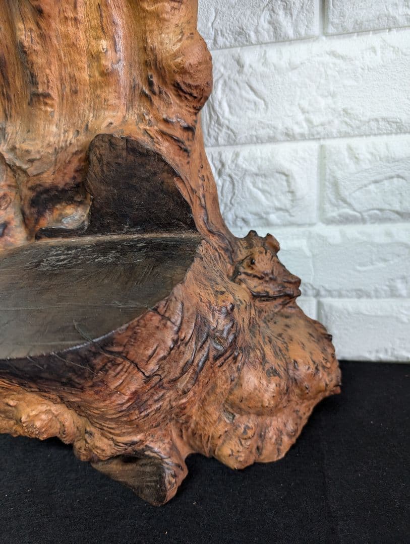 天然木 根材　花台・飾り台 原木 彫刻台 仏像台 置物台 高さ約58cm