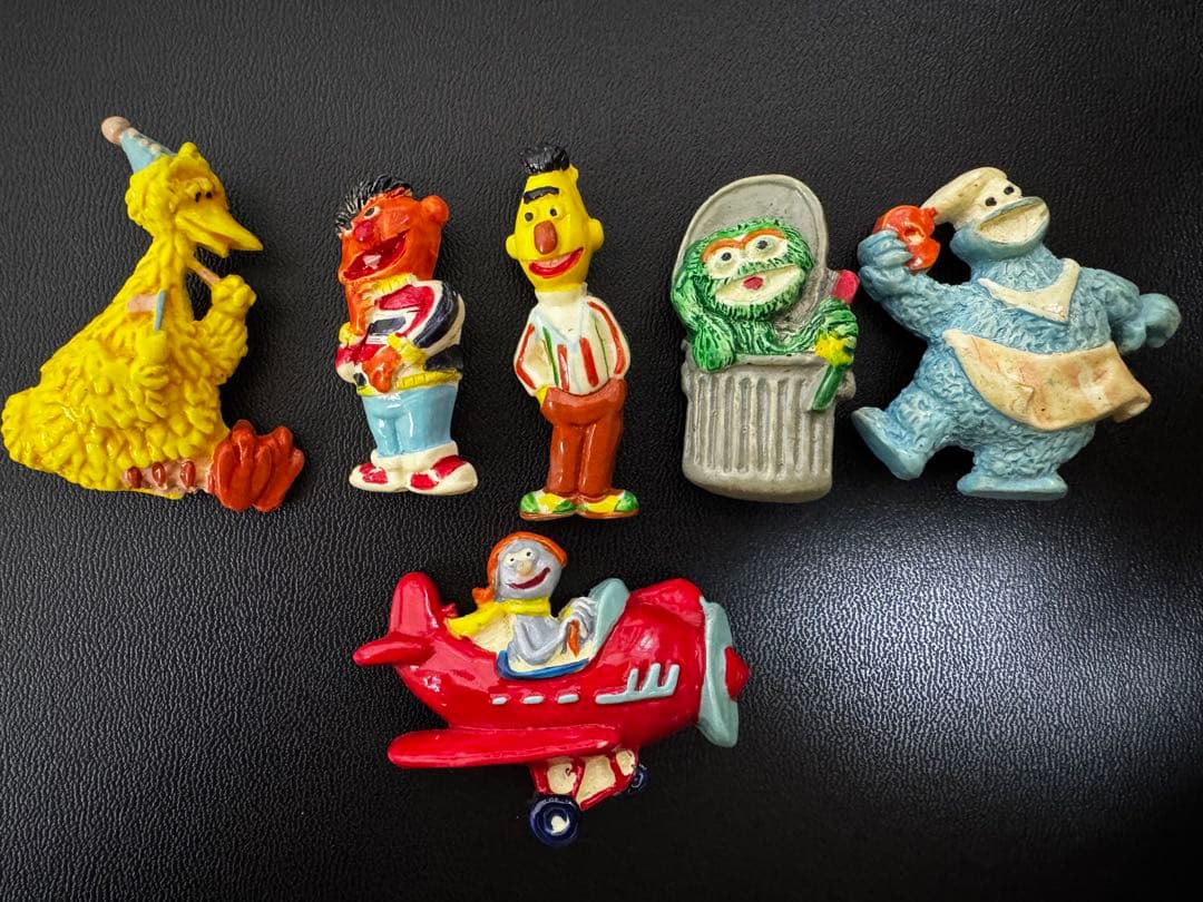 vintage セサミストリート　ブローチ　バッジ　6個セット　デッドストック