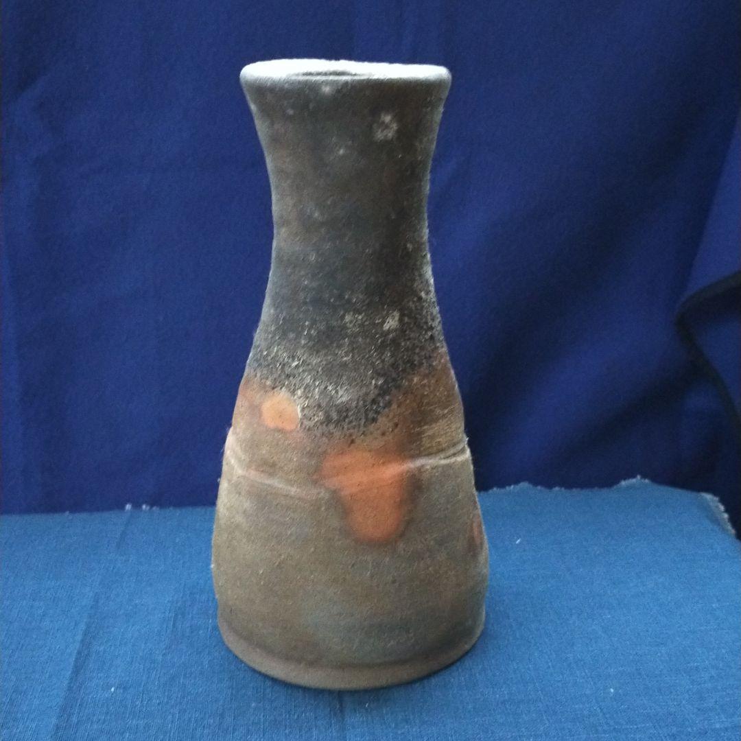 備前焼 金重まこと作 窯変花入れ