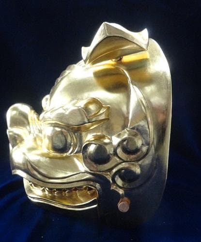 国産獅子舞　総金　九寸　一式セット（お祭り）