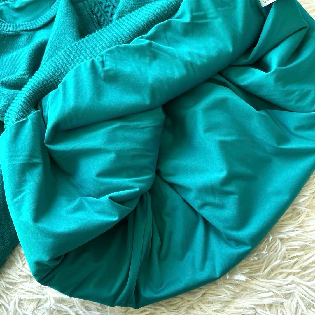 【美品 2022現行】ビームスゴルフ　ニットスニード　防風　緑　L ケーブル