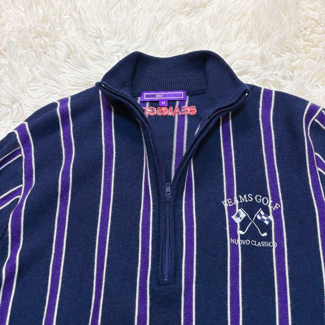 BEAMS GOLF　ハーフジップ　ニット　M