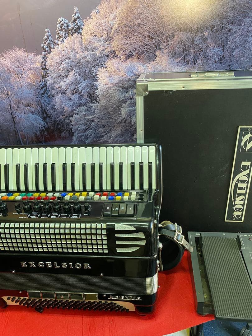 EXCELSIORアコ現役フルSET全国各地ステージ使用中MIDIリズムBOX付