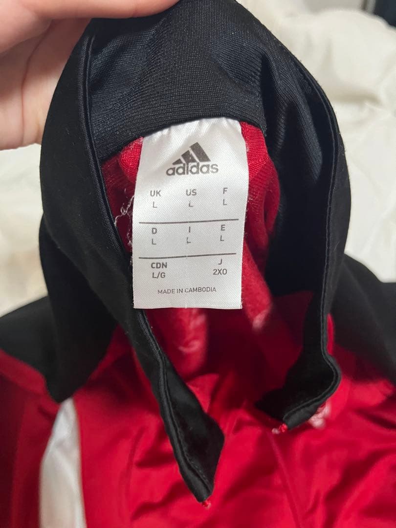 adidas 赤黒 トラックジャケット