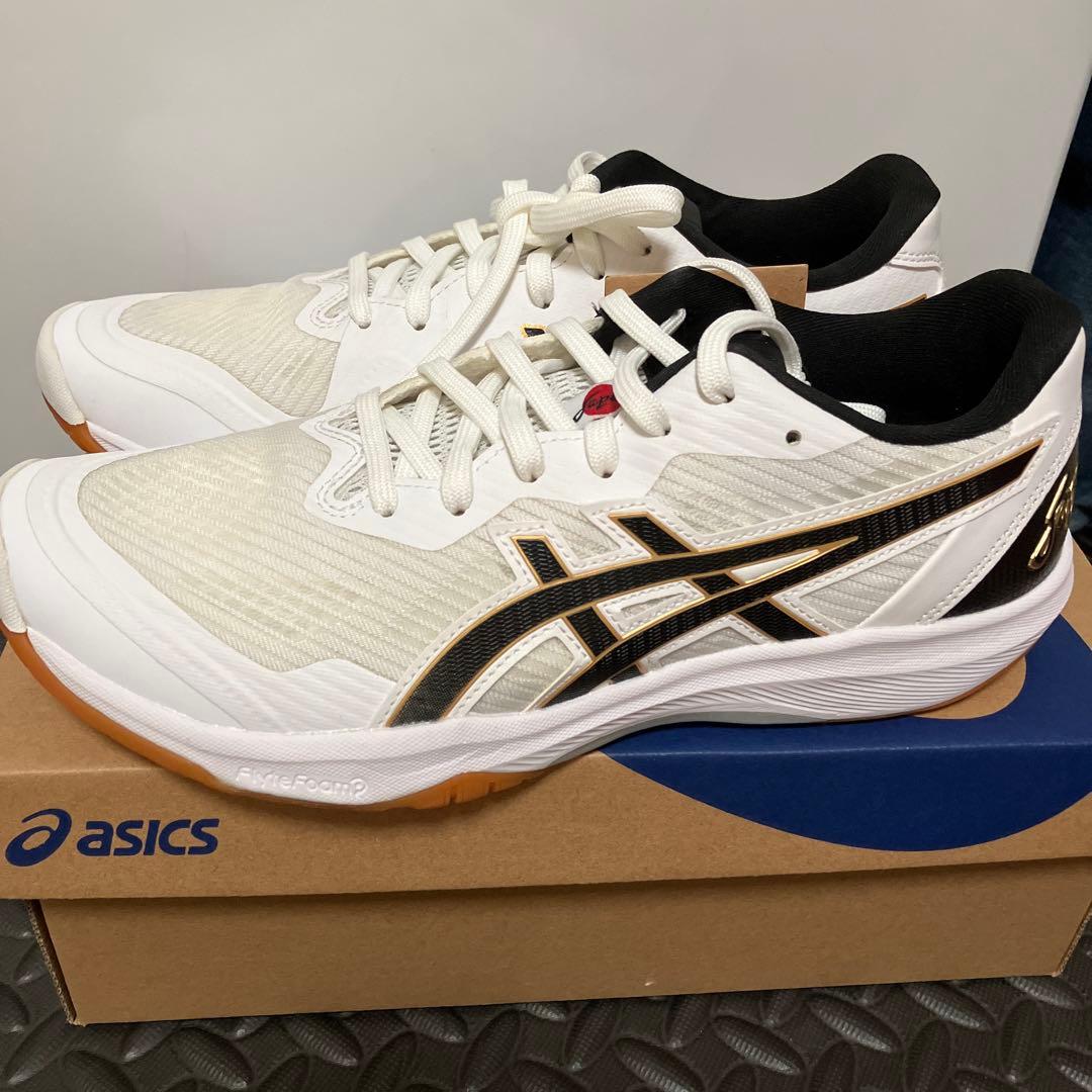 ゆ*な様 ASICS バレーボールシューズ ホワイト/ブラック/ゴールドJAPA