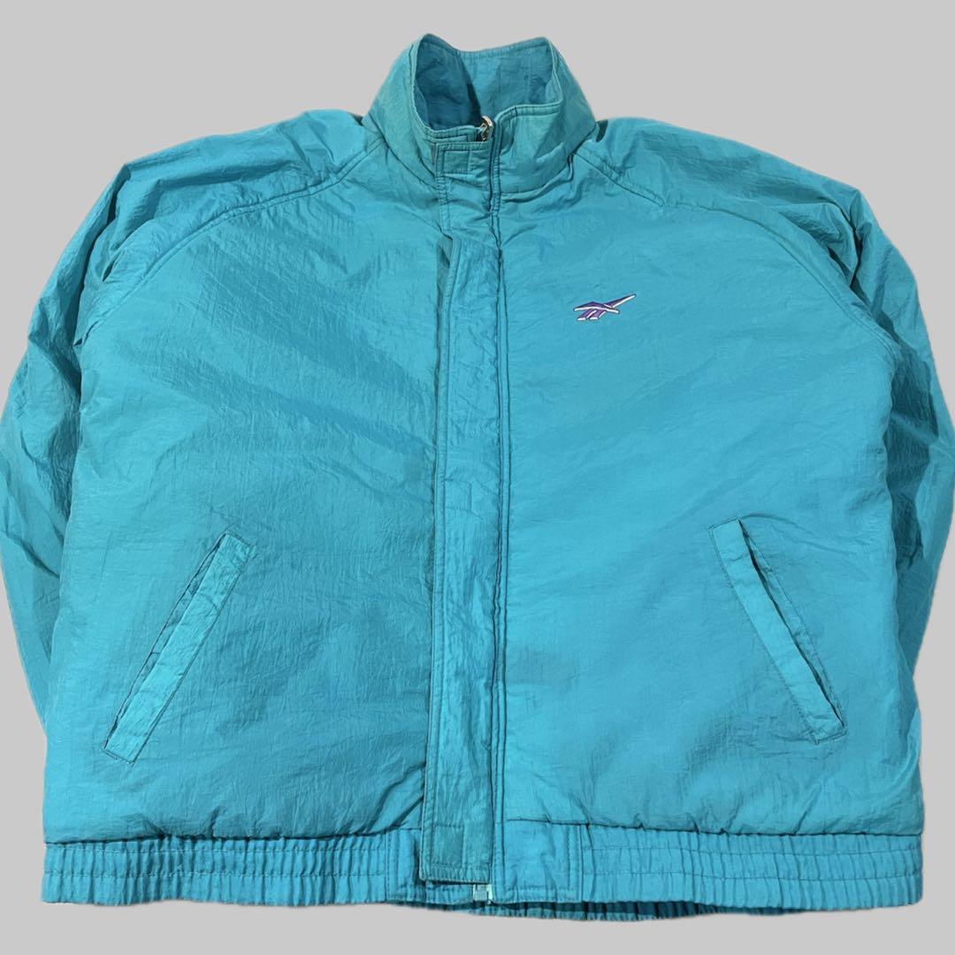 【リバーシブル】90sリーボックNBA シャーロット・ホーネッツ中綿JKT/L