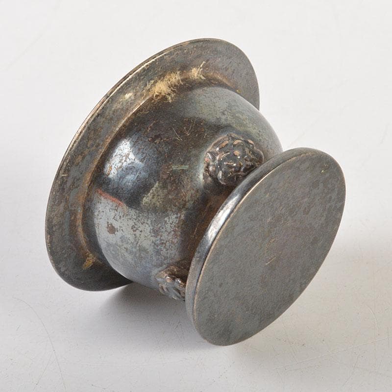 純銀製　神獣三足　線香立て　小さな香炉　重さ約16g　N　6784