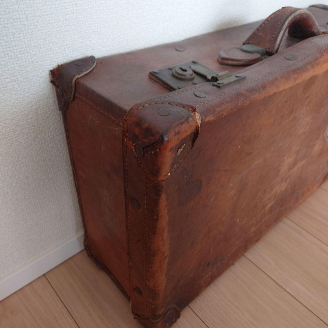 ヴィンテージ レザー トランクケース トランクバッグ レトロ雑貨 古道具