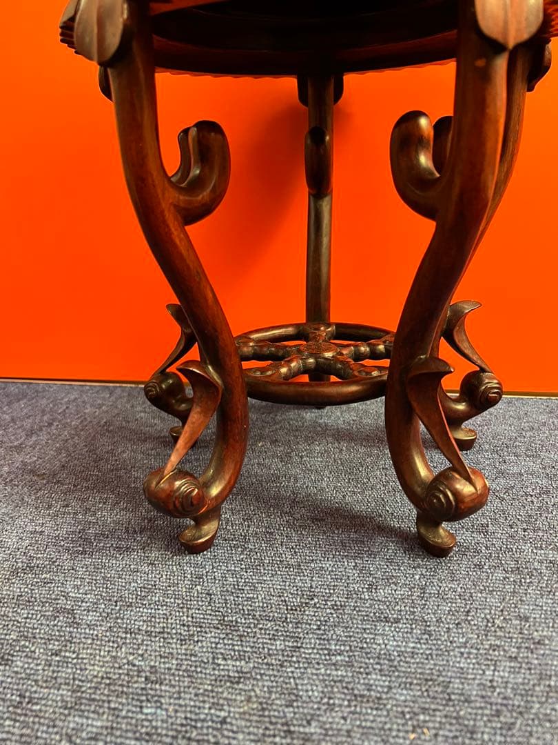 1167  木製　花台　飾り台　装飾品ベース　木彫り