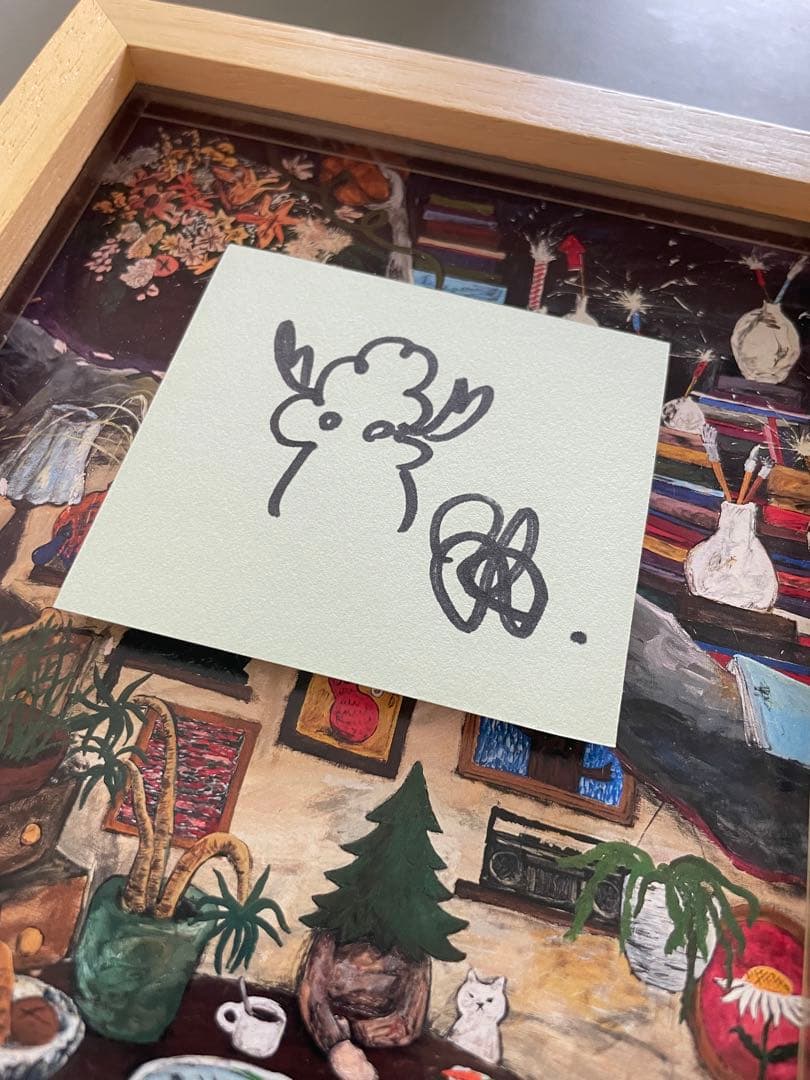 平子雄一 手書きスケッチ 額装付き