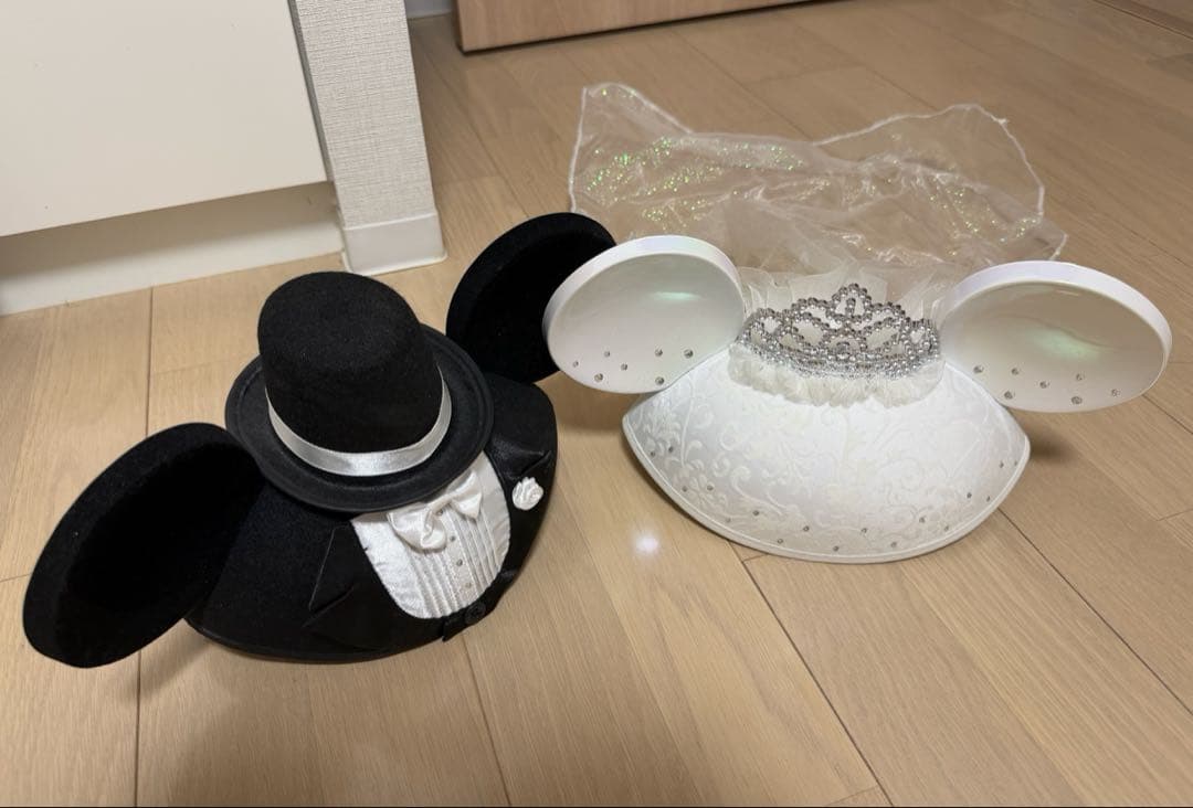 ミッキー＆ミニー タキシード&ウェディングドレスセット ディズニー イヤーハット