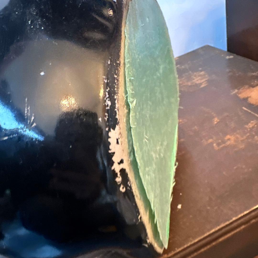 ヴィンテージ　招き猫難あり　黒猫招き猫