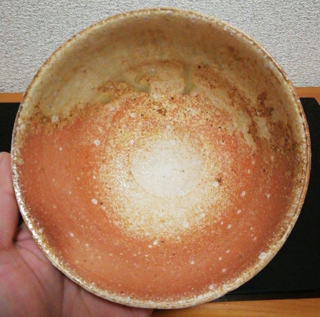 井村侊生作　信楽焼　茶碗　共箱　共布　略歴付　茶道具