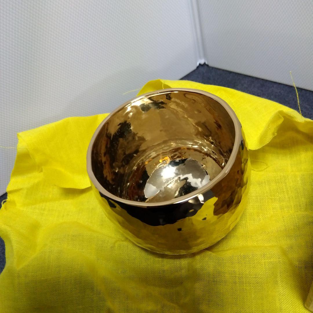 ◆純銅製ぐい吞み①(金彩)新品[オマケ付]