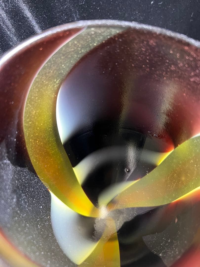 アンティーク 希少時代物昭高級ガラス側梨地加工花瓶ガラス23.5x11.5cm