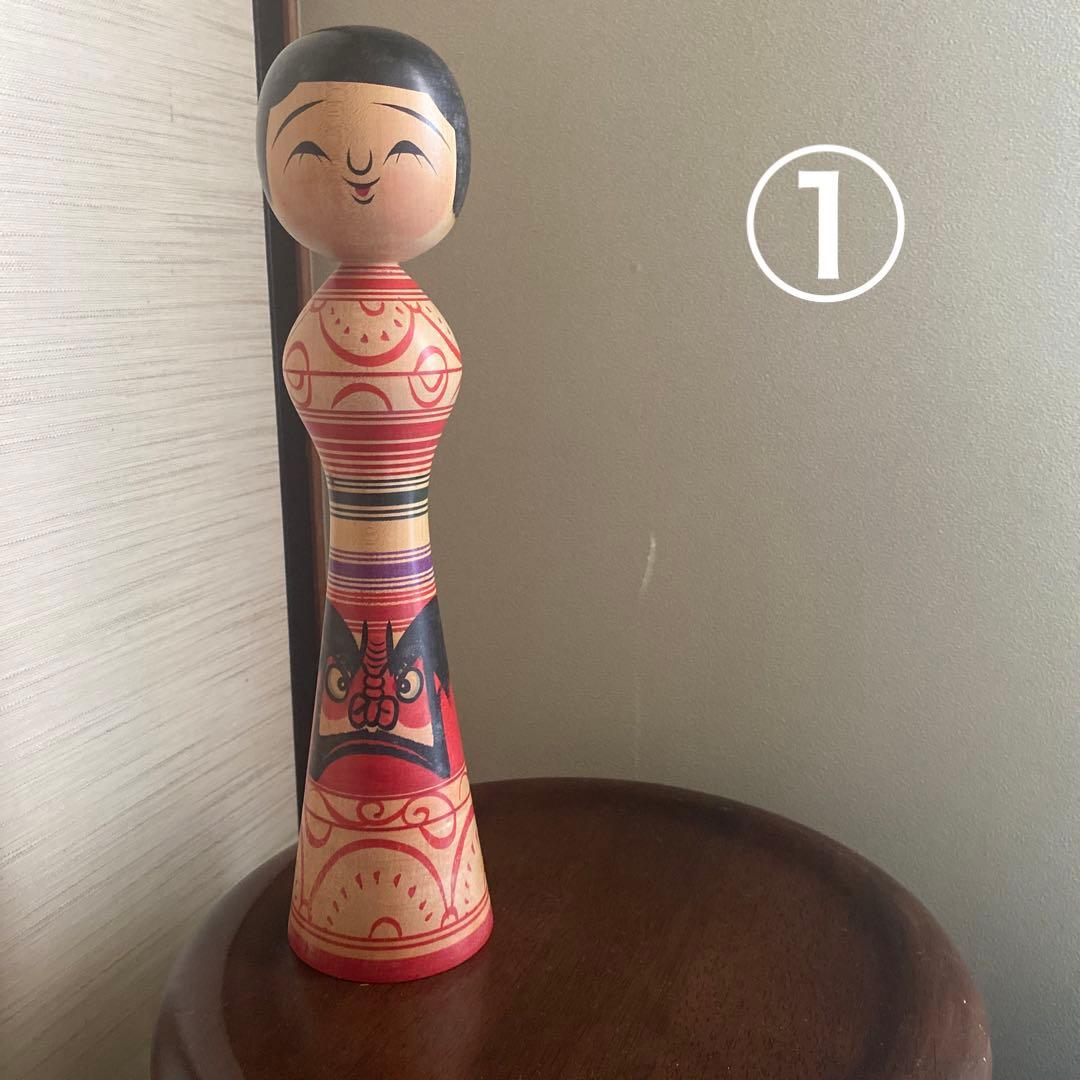 こけし四本セット　津軽系　奥瀬鉄則