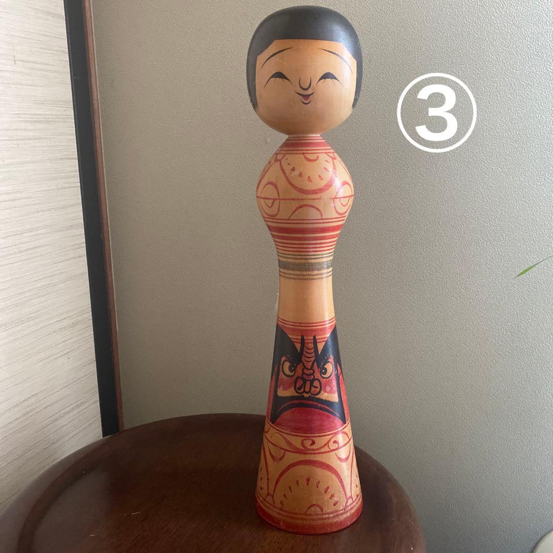 こけし四本セット　津軽系　奥瀬鉄則