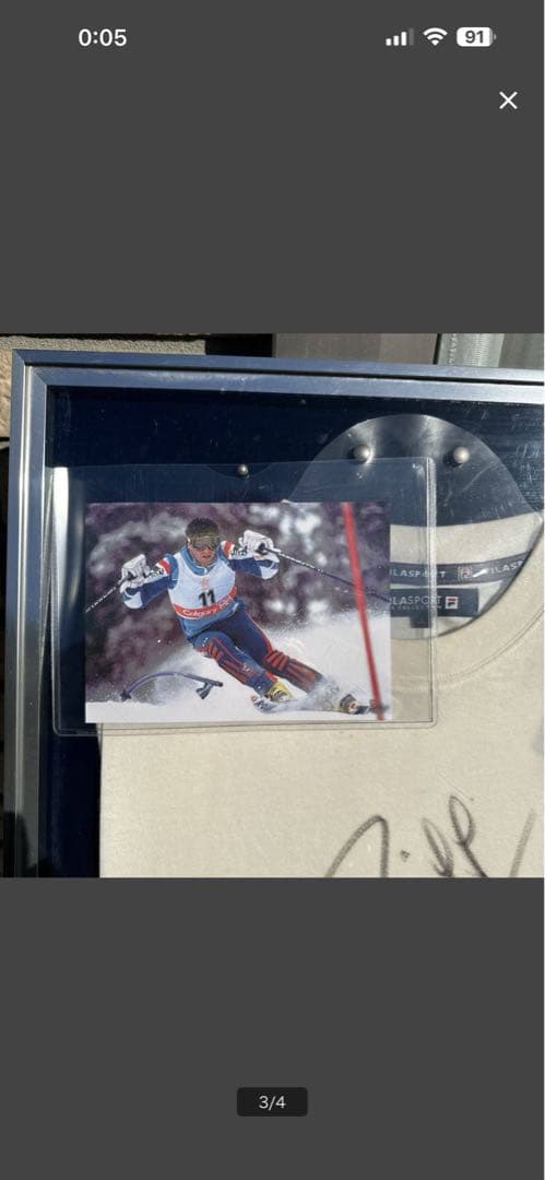 直筆サインTシャツ⭐️アルベルト.トンバ★イタリア★オリンピック★スキー