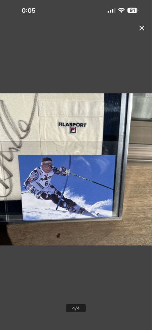 直筆サインTシャツ⭐️アルベルト.トンバ★イタリア★オリンピック★スキー