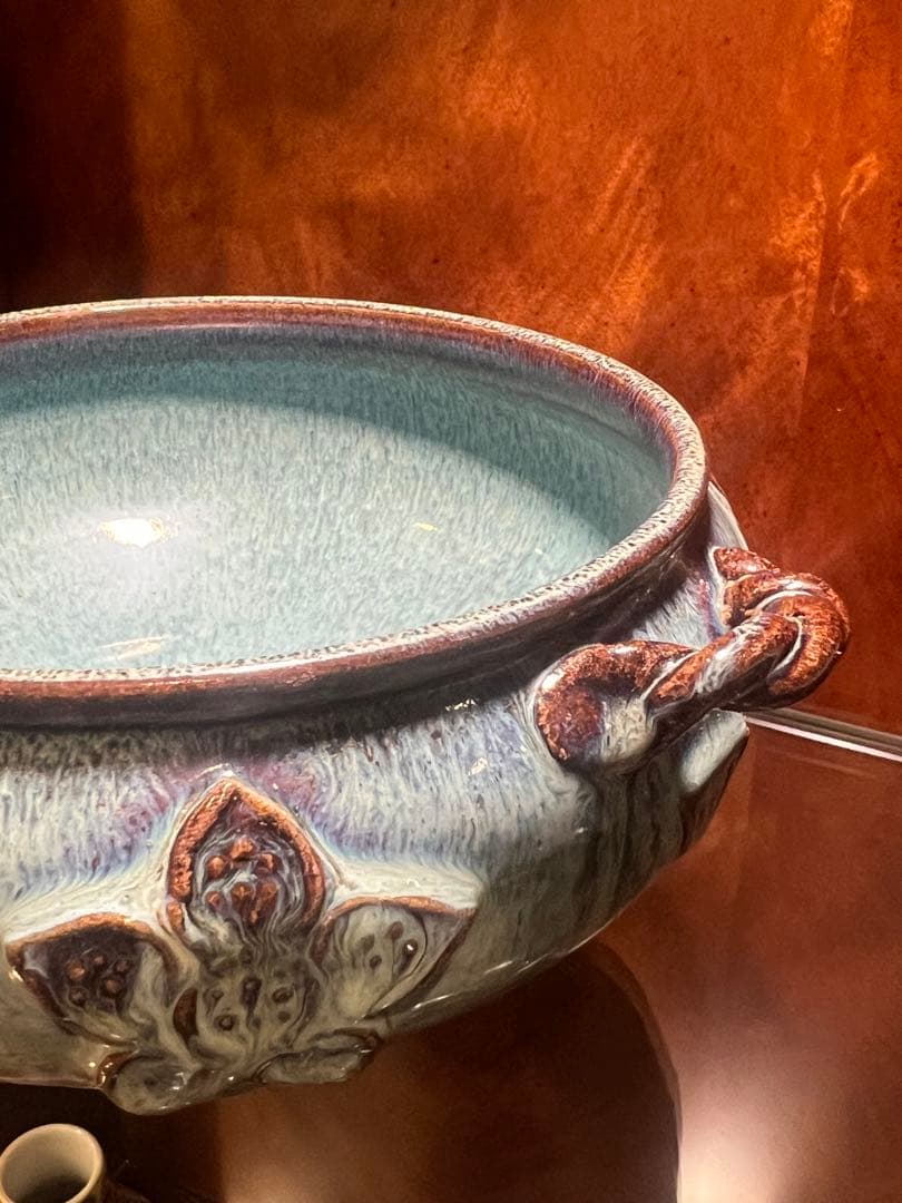 中国宋元明朝 の鈞窯香炉　中国骨董　古美術　唐物　中国美術品　青磁 ★ 江戸骨董