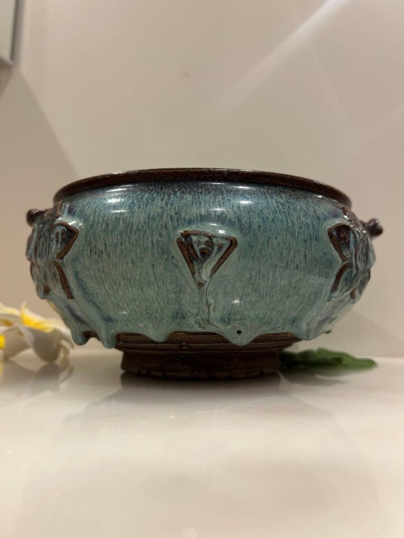 中国宋元明朝 の鈞窯香炉　中国骨董　古美術　唐物　中国美術品　青磁 ★ 江戸骨董