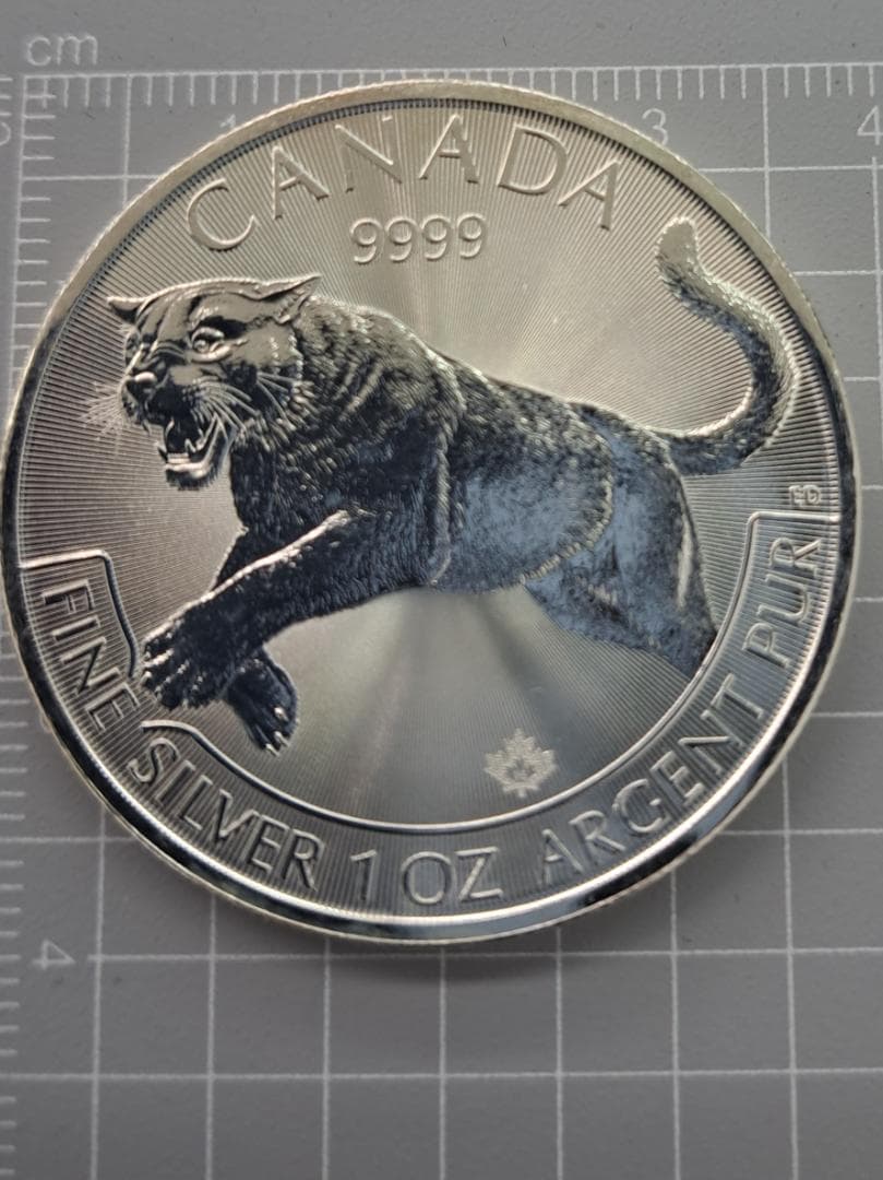 2016 カナダ 1 オンス シルバー プレデター シリーズ クーガー