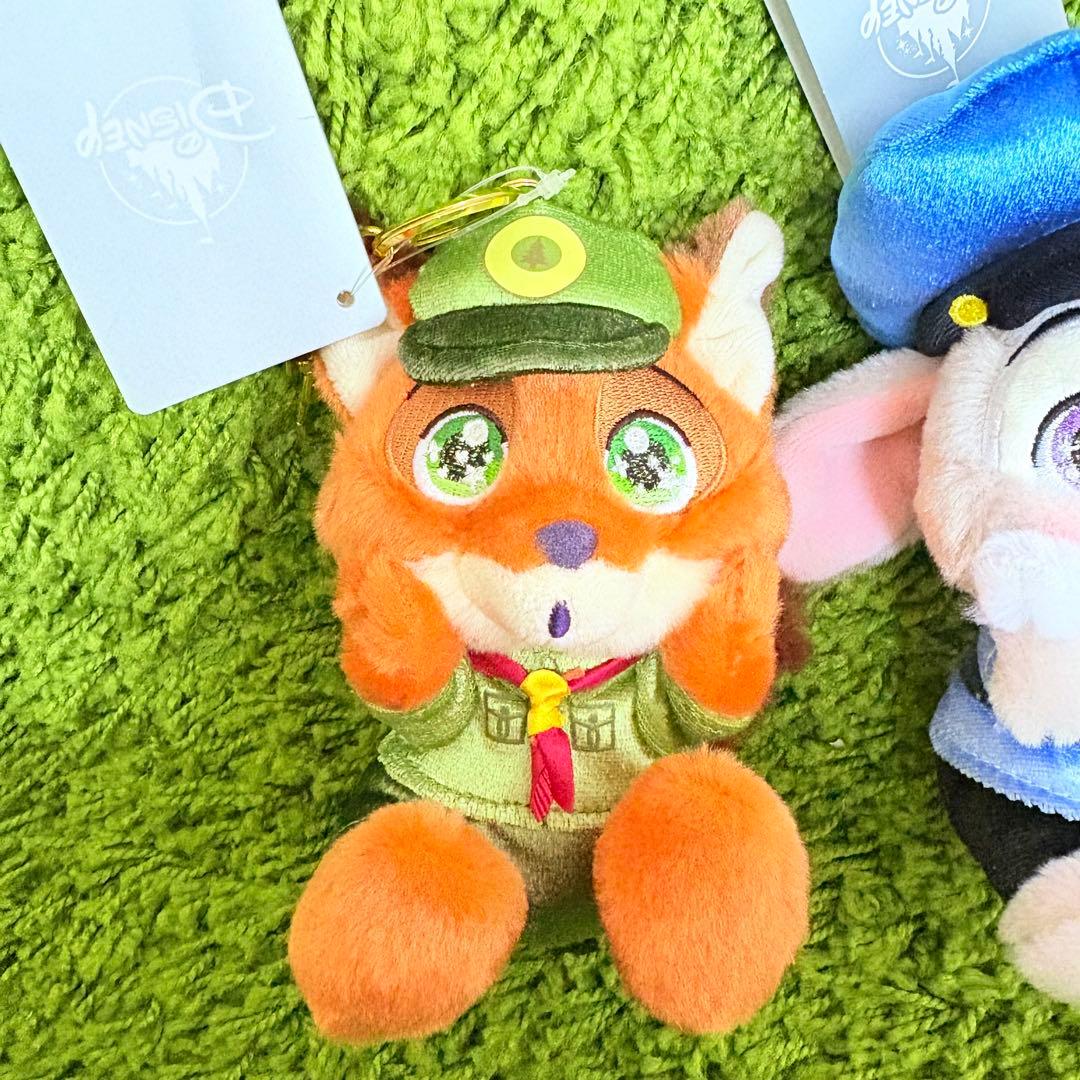 ズートピア　ニック　ジュディ　ぬいぐるみキーチェーン　Kirame