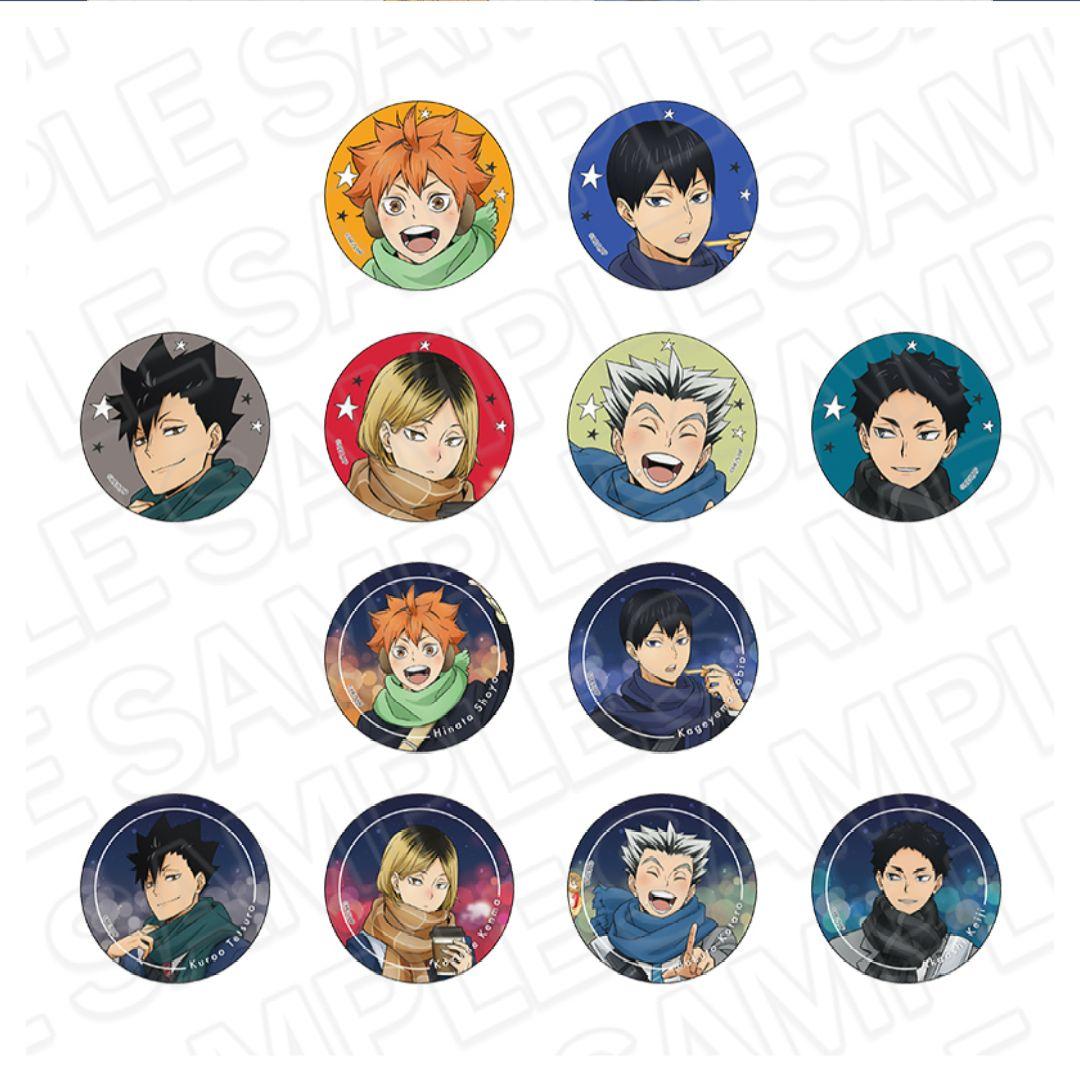 ハイキュー　コスモワールド　コラボ　ホログラム缶バッジ　1box　コンプリート