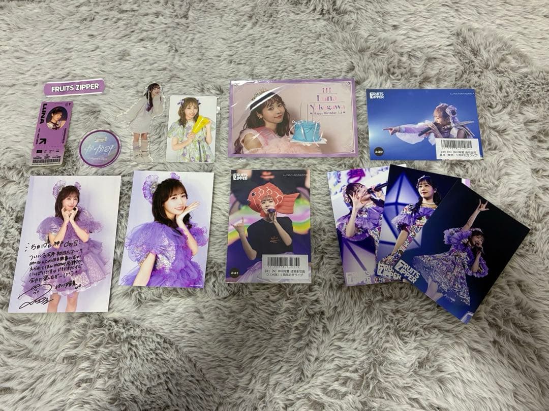 ま*ー様 FRUITS ZIPPER 仲川瑠夏 直筆サイン入り L判チェキ グッ