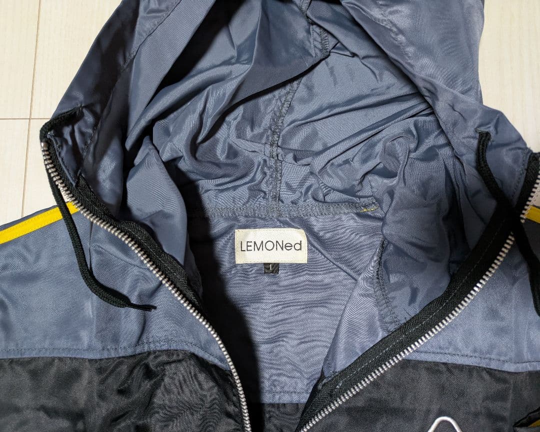 hide LEMONed フード付きパーカー 黒 グレー