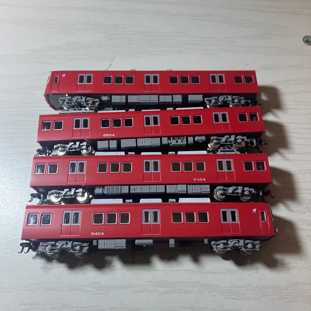 グリーンマックス　名鉄6500 ライト・モーター無し4両セット ジャンク品