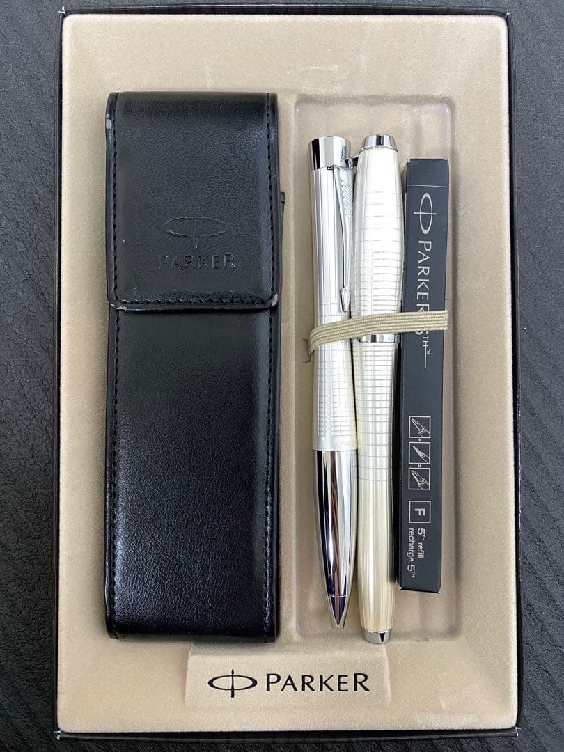 【未使用】箱つき PARKER 5th ボールペンセット レザーケース付き