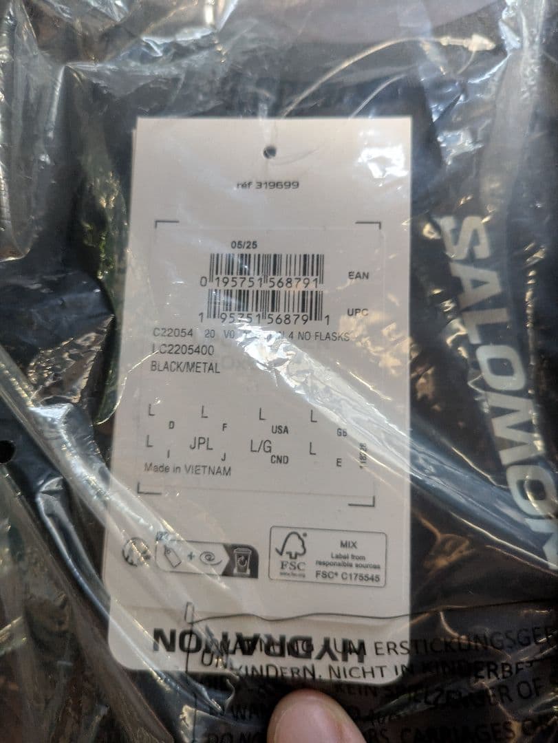 SALOMON サロモン ACT SKIN 4 Lサイズ