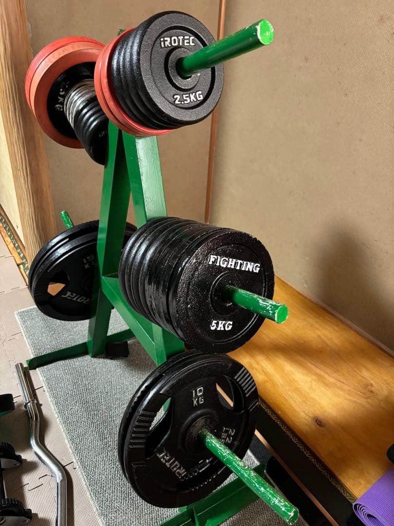 ウエイトセット プレート合計130kg付きダンベル バーベル