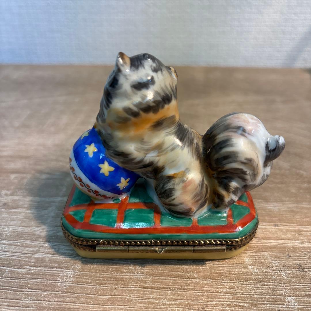 Limogesフランス製手描きリモージュボックス　小物入れ(D-415 店内)