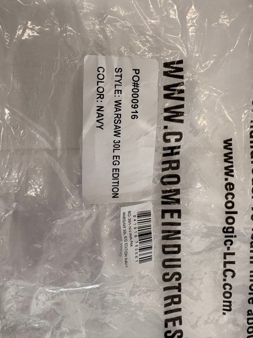 【新品未使用】chrome x e.g コラボ　ワルシャワ30L