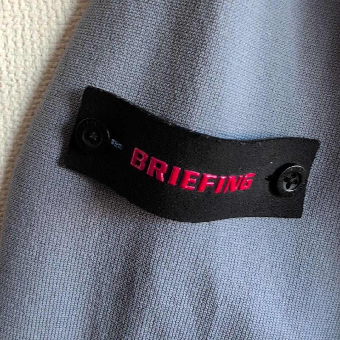 【美品】ブリーフィングゴルフ　3D立体ロゴ　クルーネックニット　L