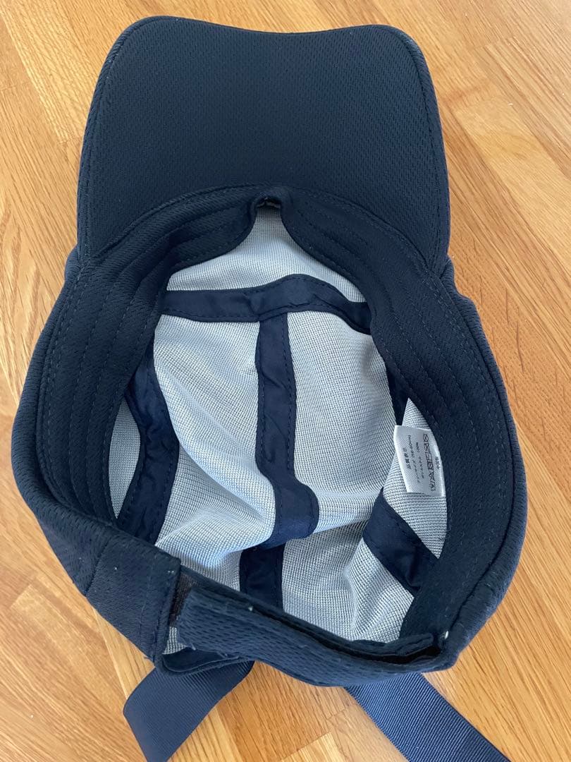 っつ　リーアノン　紺色キャップ➕黒バイザー➕ブラックシフォンスコート　3点