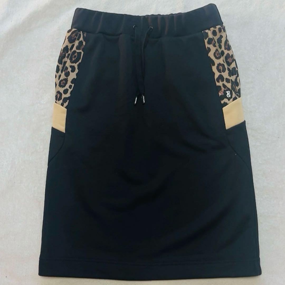 極美　パーリーゲイツ 　セットアップ　モックネック　スカート　ひょう　レオパード