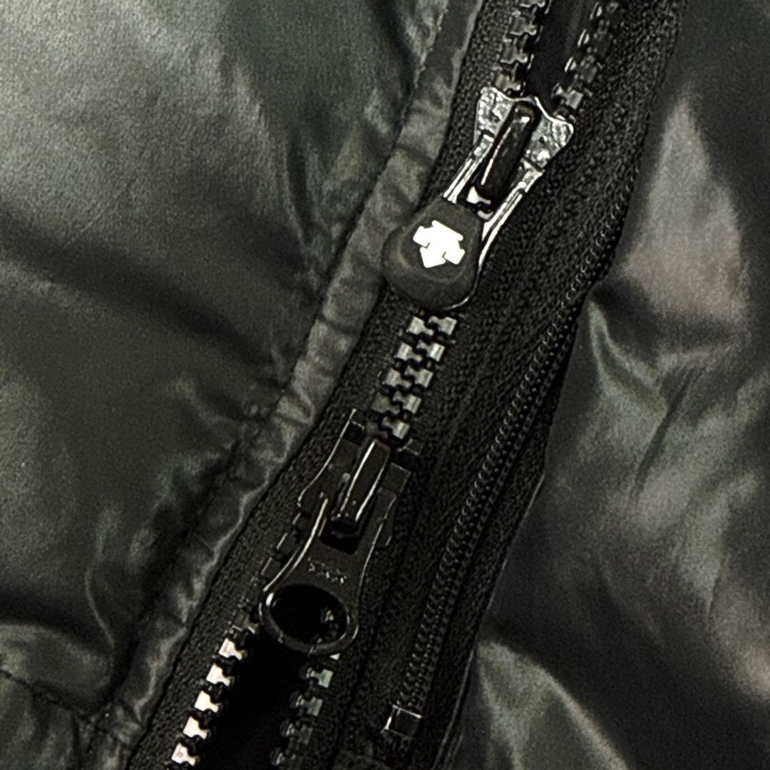 DESCENTE　デサント　刺繍ロゴ 2way フード付 ベンチコート ダウン