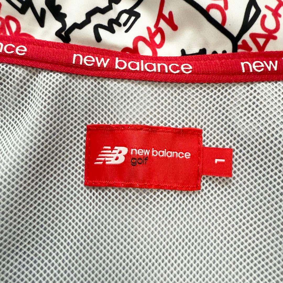 ニューバランスゴルフ スニーカー柄 総柄 パーカー ジャケット 防風 撥水 M