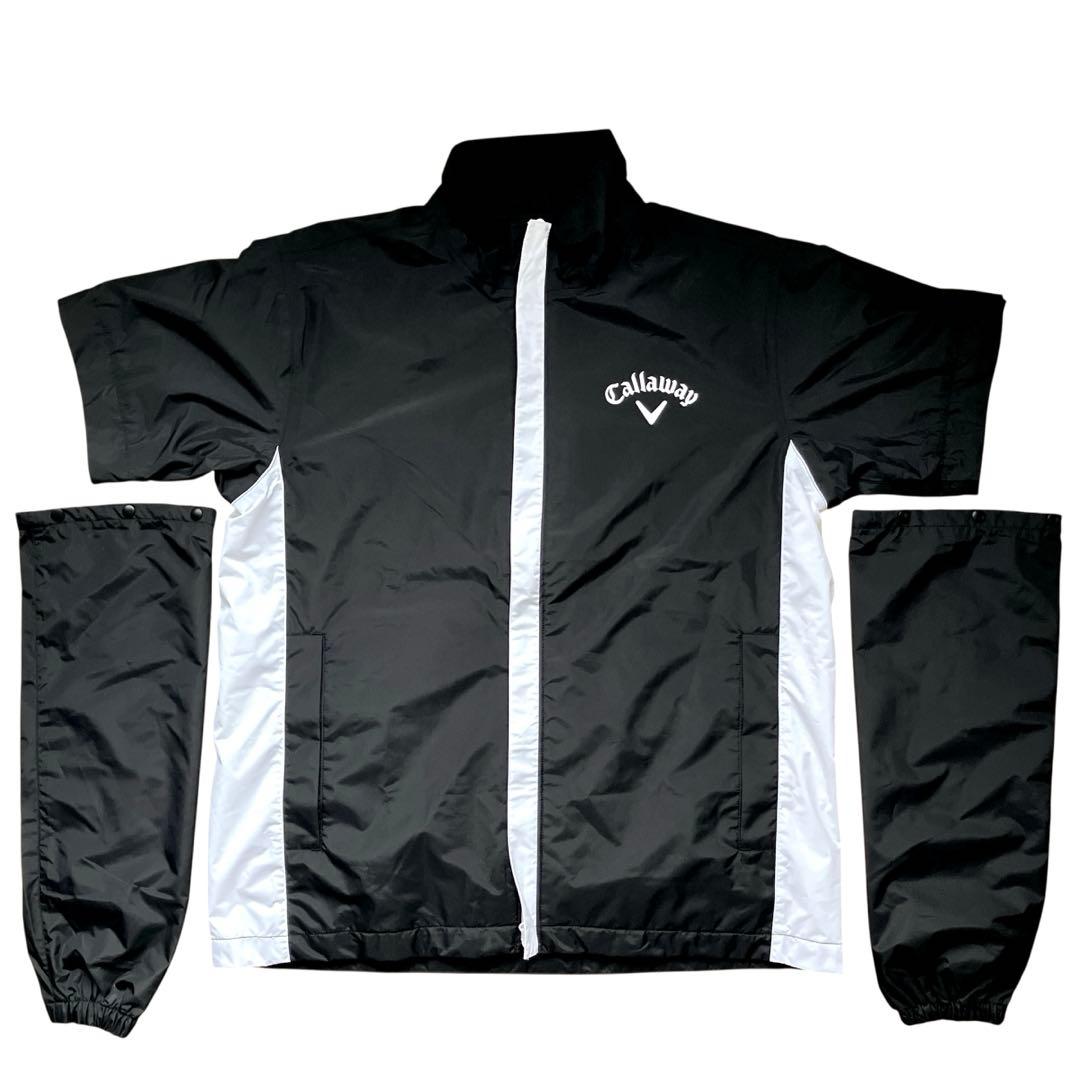 【美品】 Callaway メンズ レインウェア セットアップ S 収納袋付き