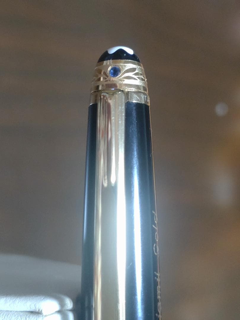 MONTBLANC　スペシャルブルーサファイアボールペン　本革ケース　化粧箱入り