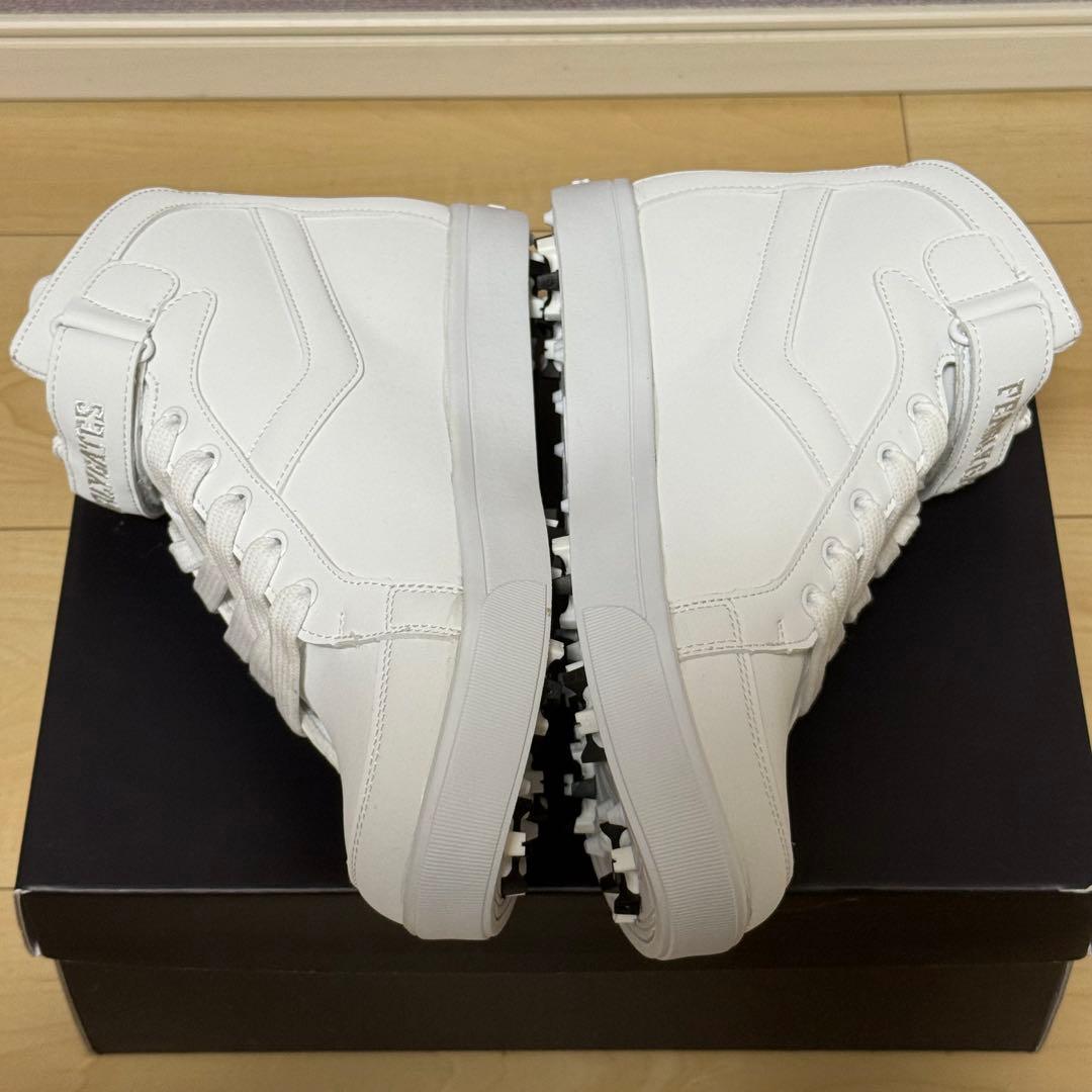 新品未使用 パーリーゲイツ 白ハイカットスパイクシューズ ビス替付き 24cm