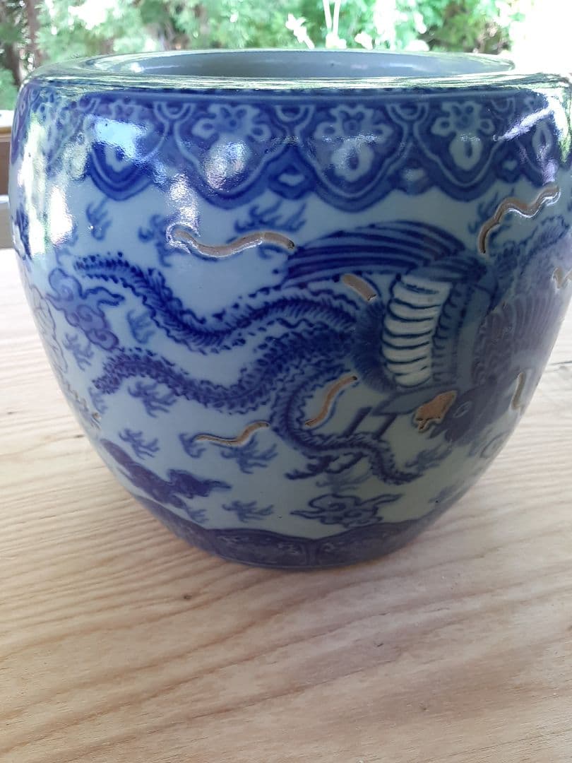 鳳凰　火鉢　古物