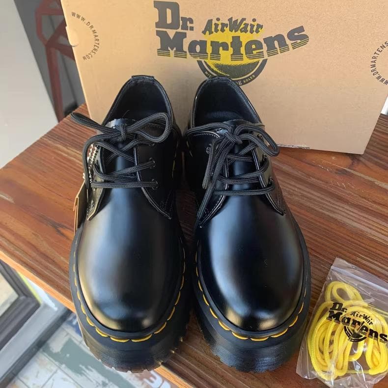 Dr.martens 厚底 3穴 ローカット マーチンブーツ レディース23cm