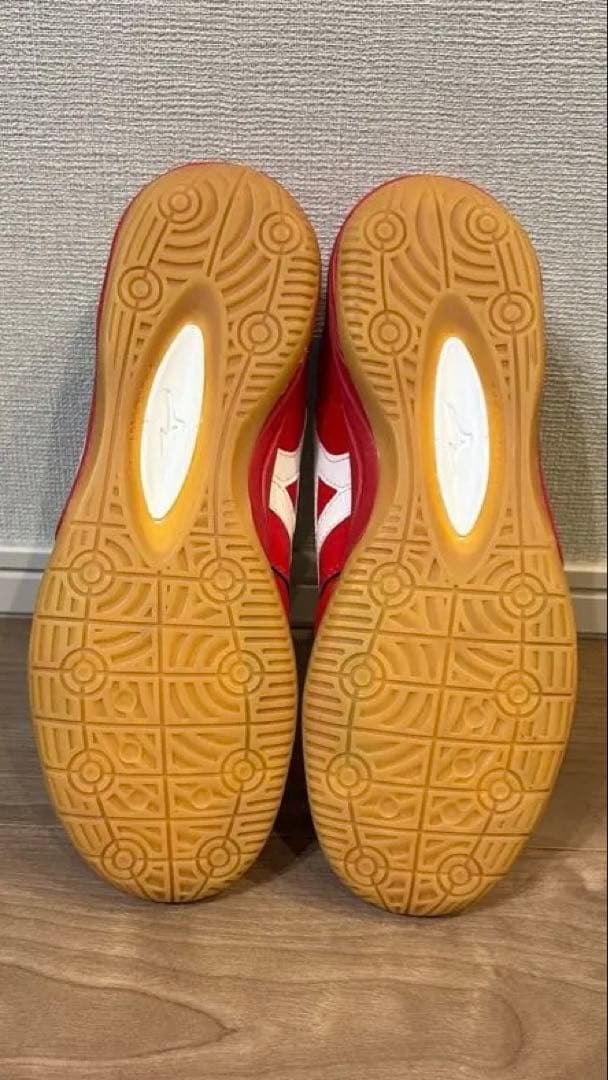 ミズノ モレリア2 IN 24.5cm レッド フットサルシューズ 美品