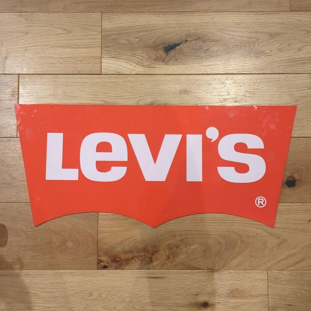 LEVI'S レッドロゴプレート　デニム　アンティーク看板　ジーンズ　古着