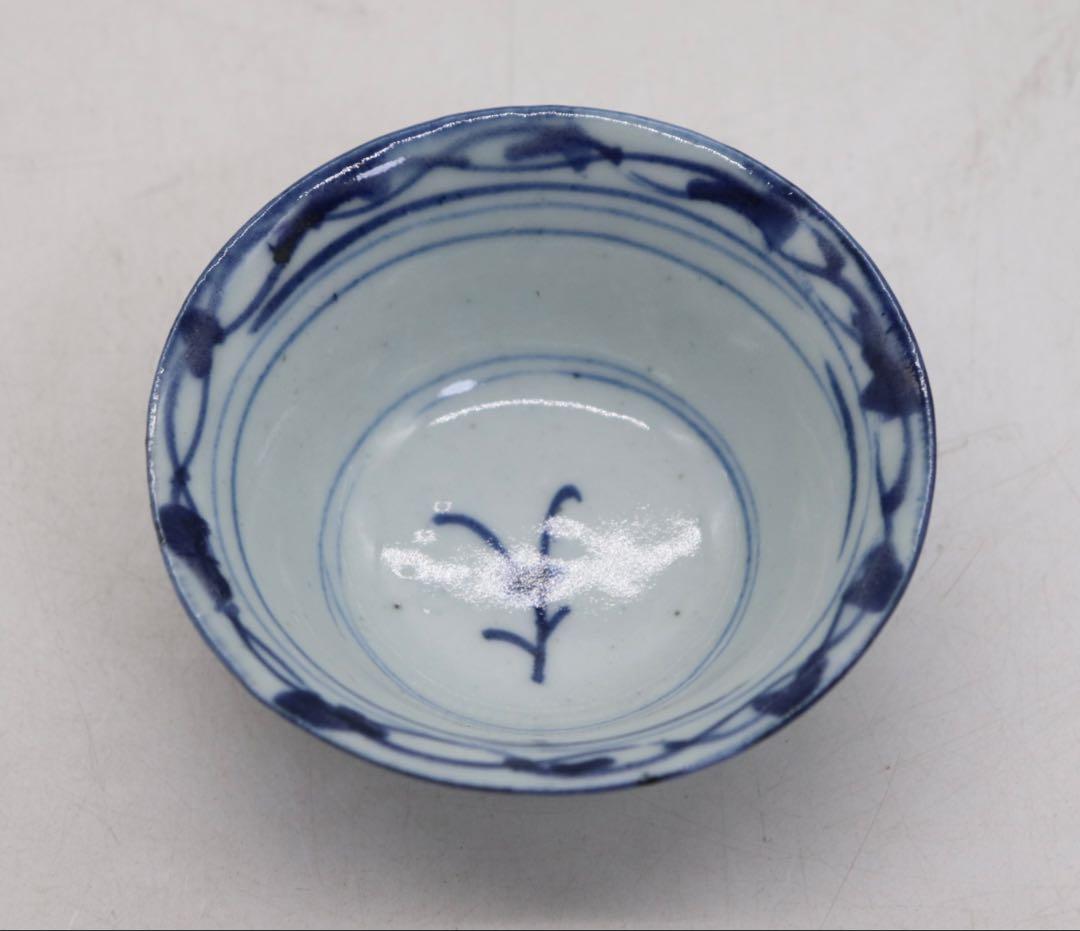 中国　清時代　染付茶碗5点① 茶器　送料込み250801