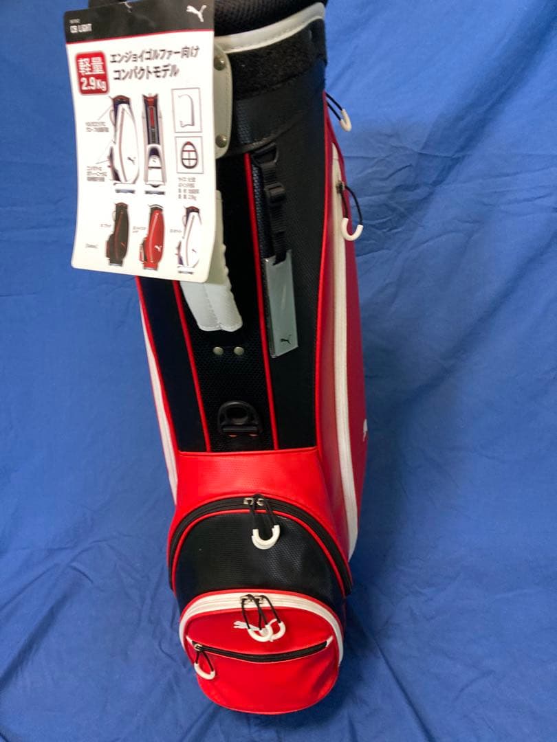 新品　プーマ　PUMA キャディバック　ゴルフバック　赤　黒